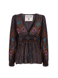 Blouse brodée de perles Louison - Multico