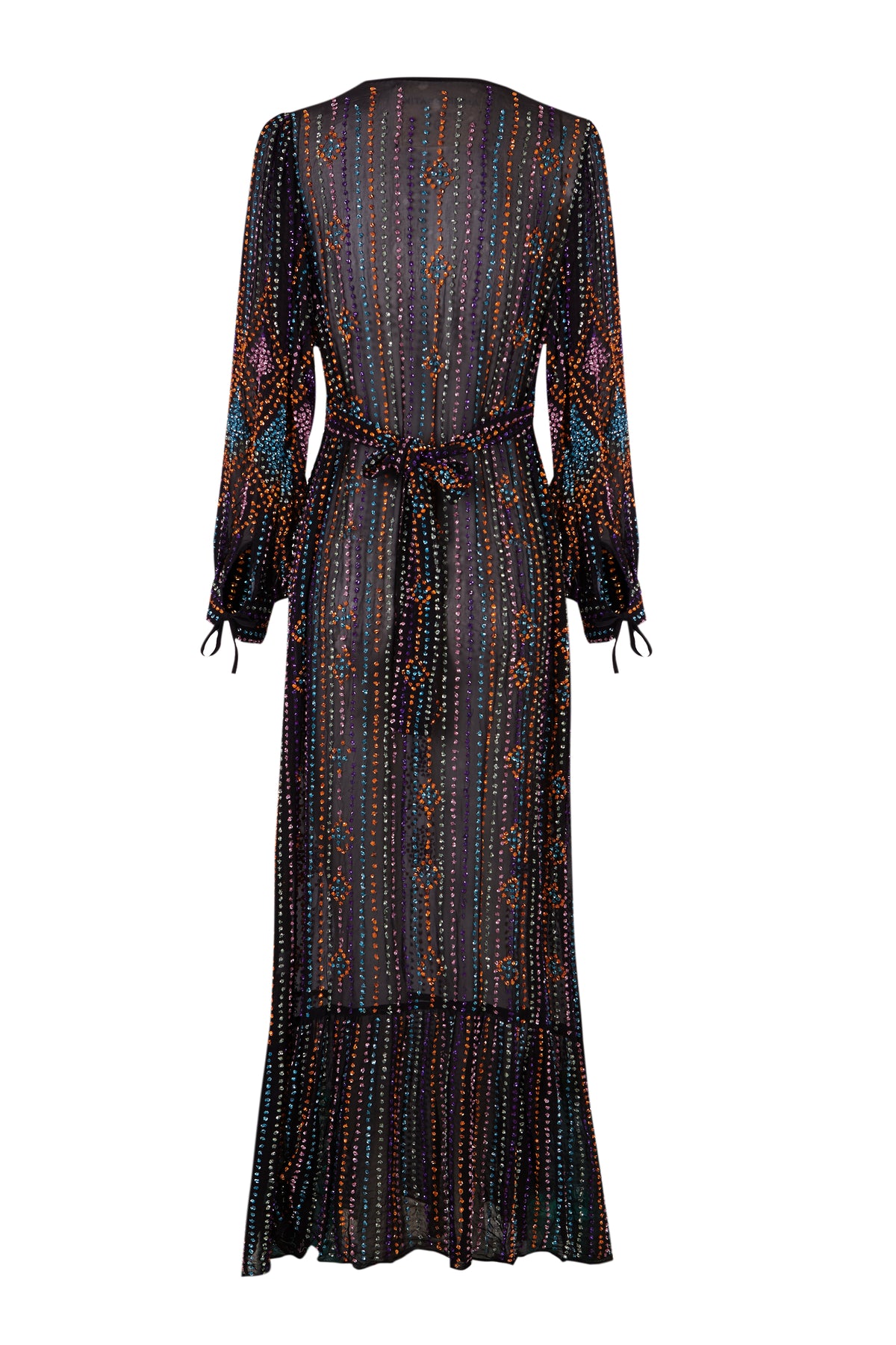 Robe longue brodée de perles Louison - Multico