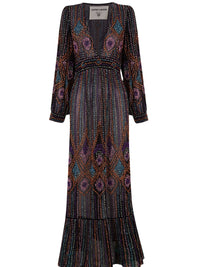 Robe longue brodée de perles Louison - Multico