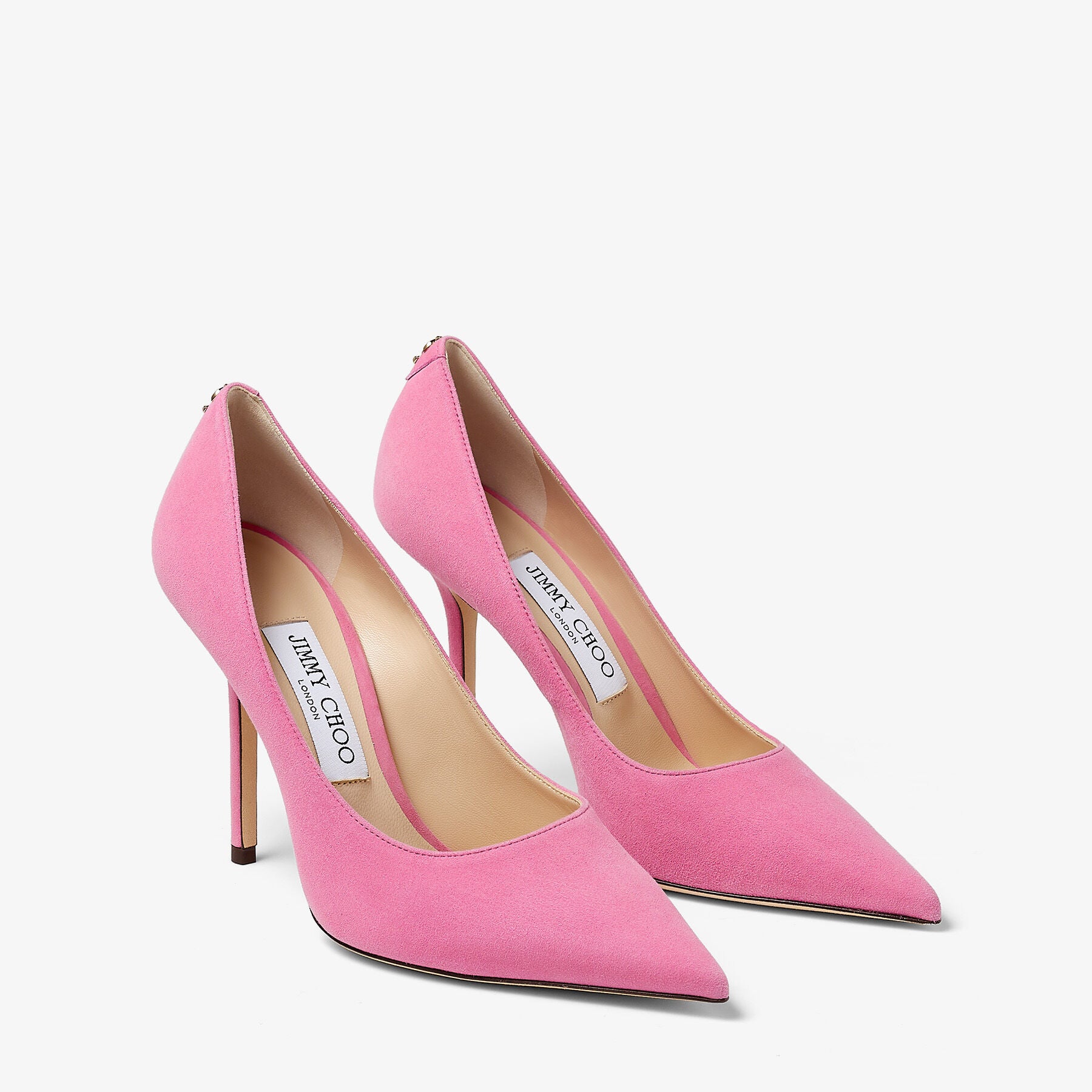 Escarpins Love pointus 100 à monogramme JC - Candy Pink