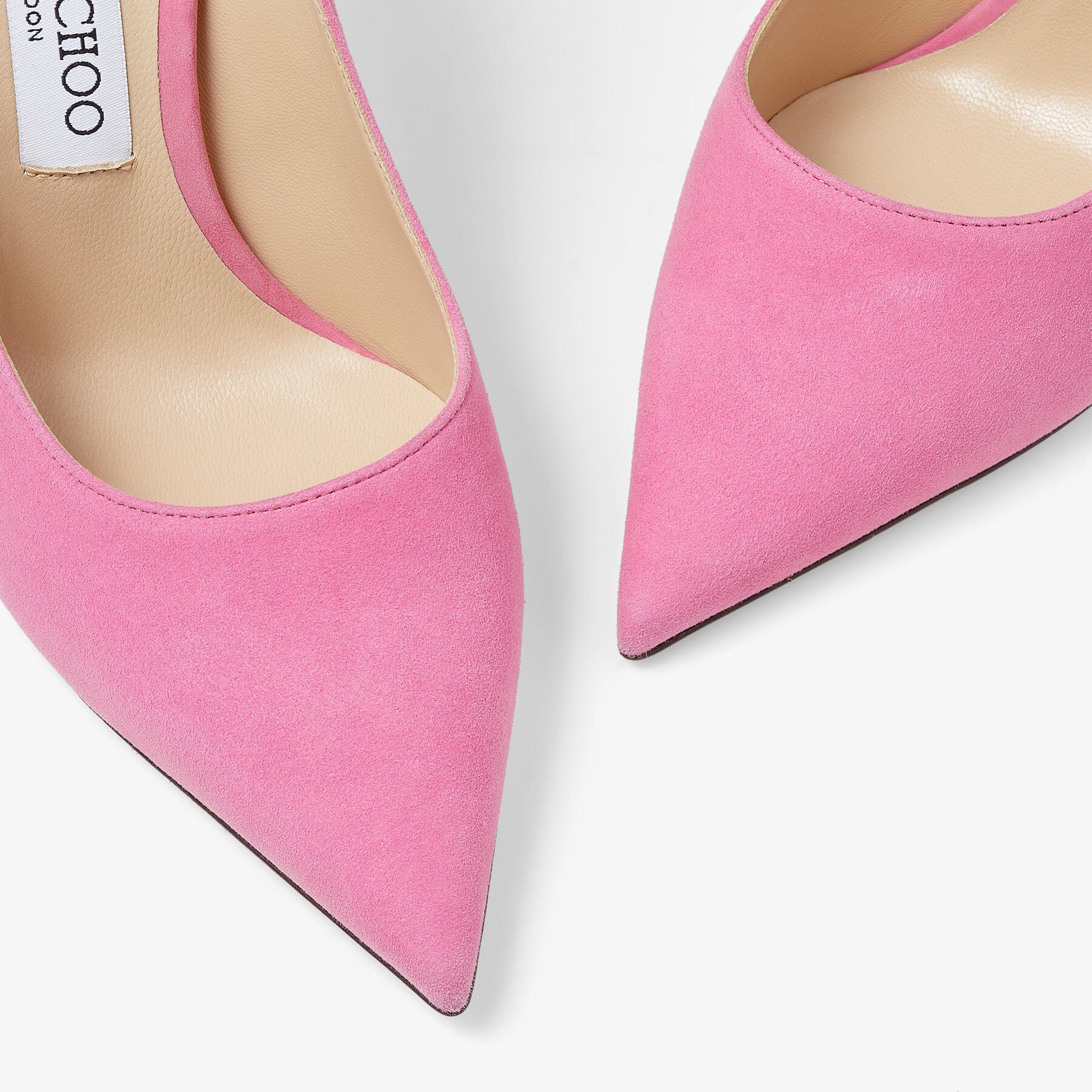 Escarpins Love pointus 100 à monogramme JC - Candy Pink