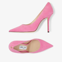 Escarpins Love pointus 100 à monogramme JC - Candy Pink
