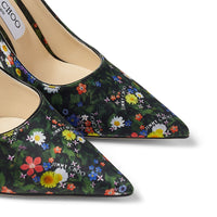 Escarpins Love à bout pointu 100 et cuir verni - Multi & Black