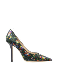 Escarpins Love à bout pointu 100 et cuir verni - Multi & Black