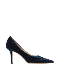 Love pointy-toe pumps 85 in velvet - Navy