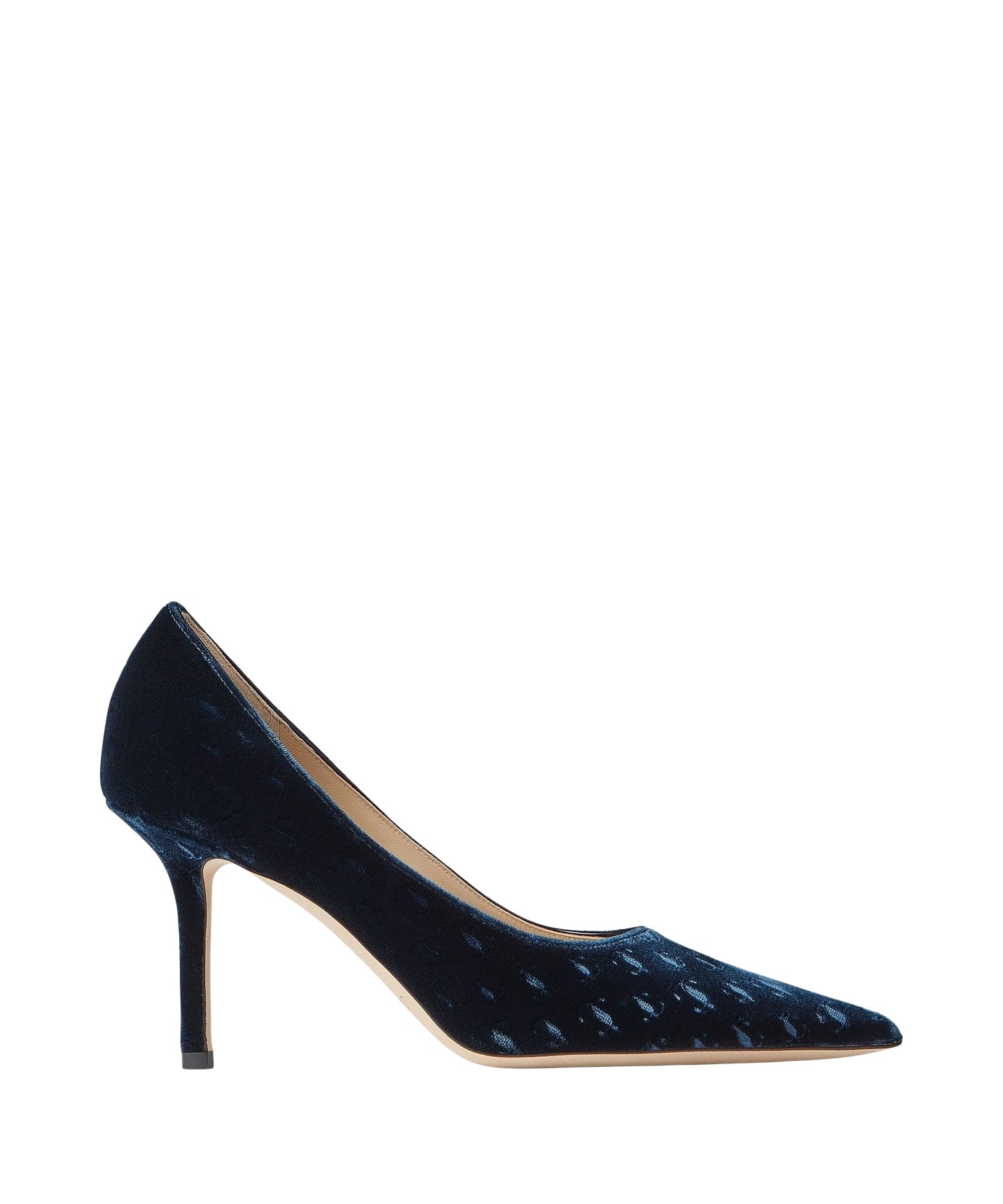 Love pointy-toe pumps 85 in velvet - Navy