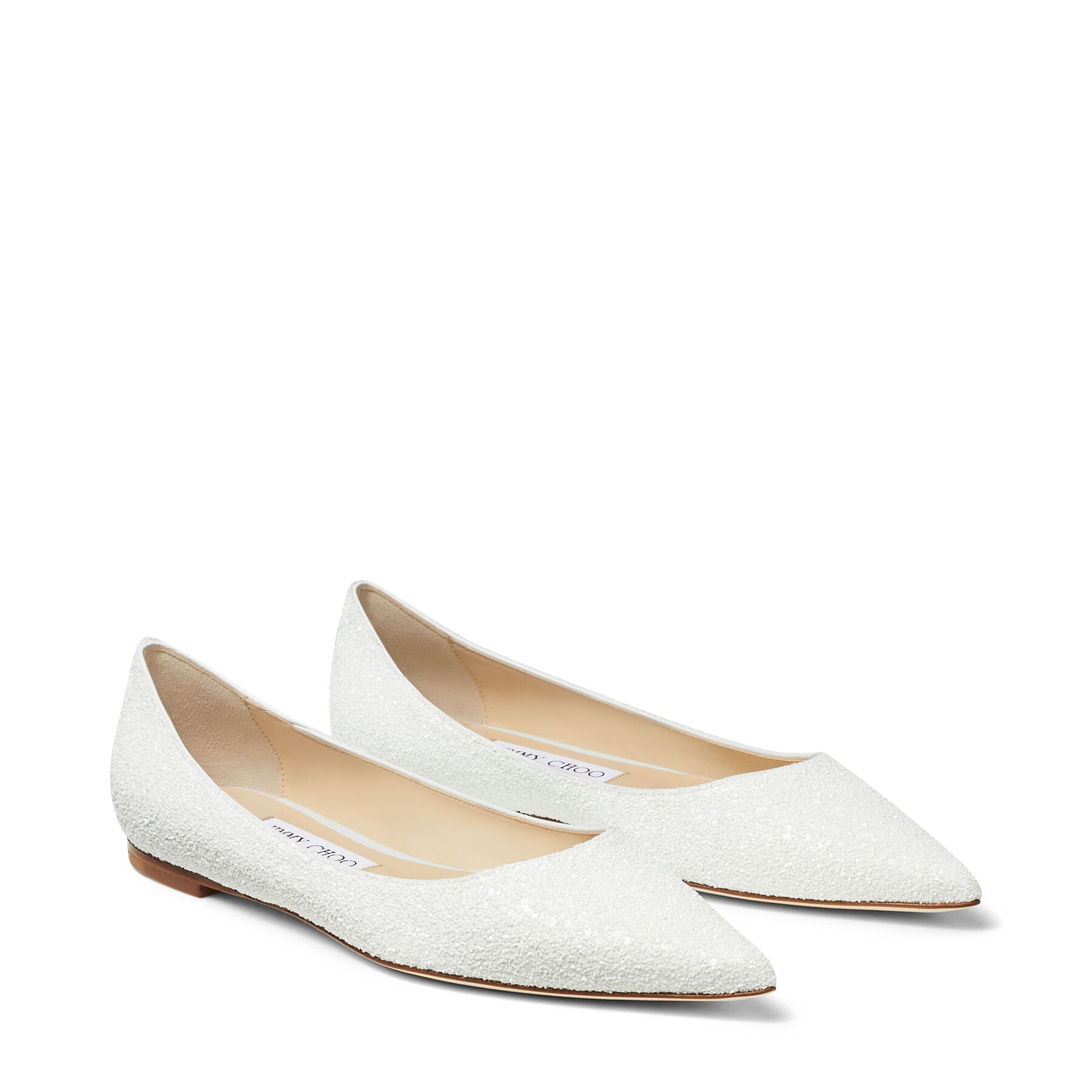 Ballerines plates Love - White