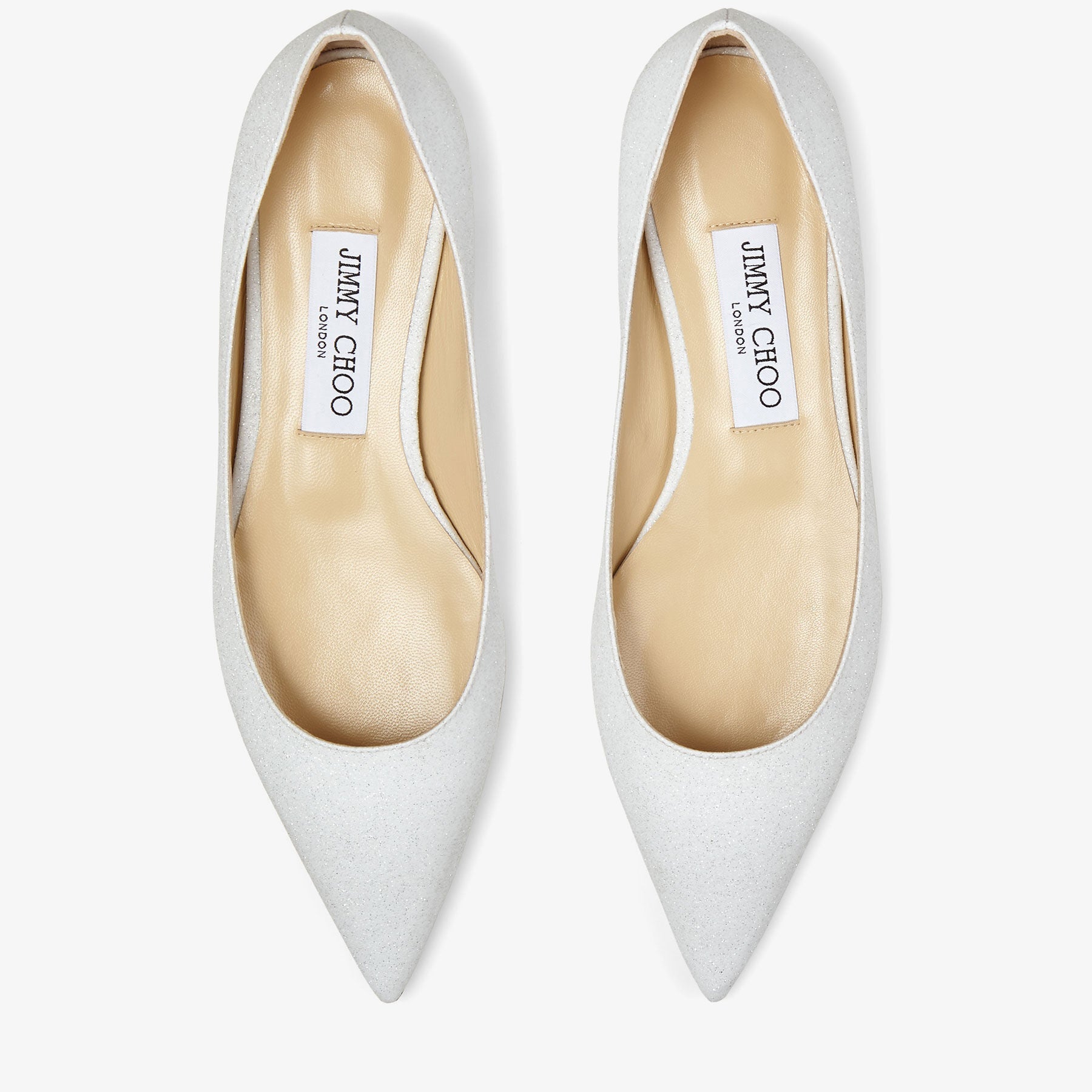 Ballerines plates Love - White