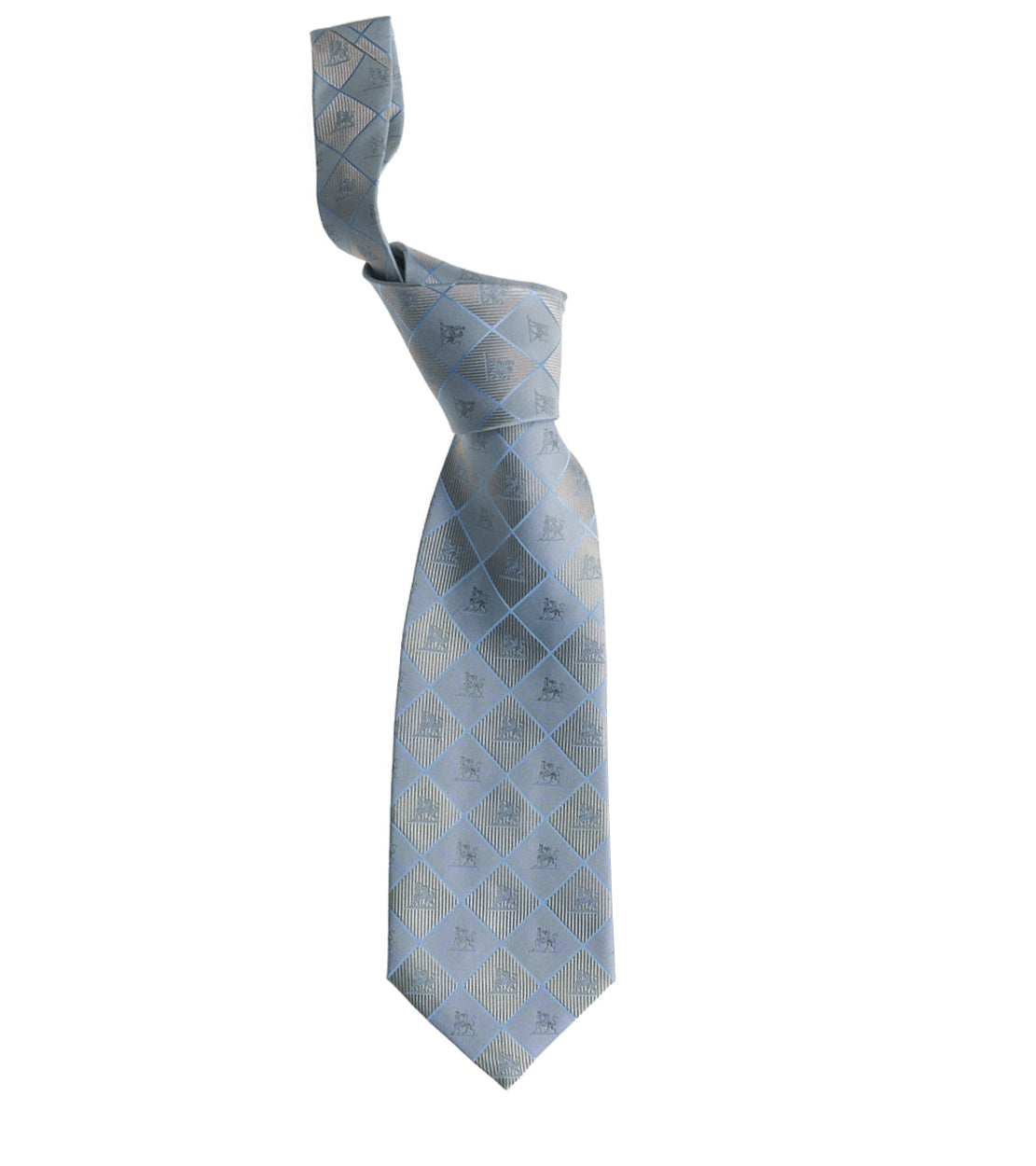 Cravate Sphinx en soie - Beige & Gris