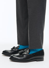 Mocassins à pampilles en cuir - Noir