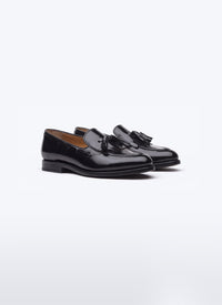 Mocassins à pampilles en cuir - Noir