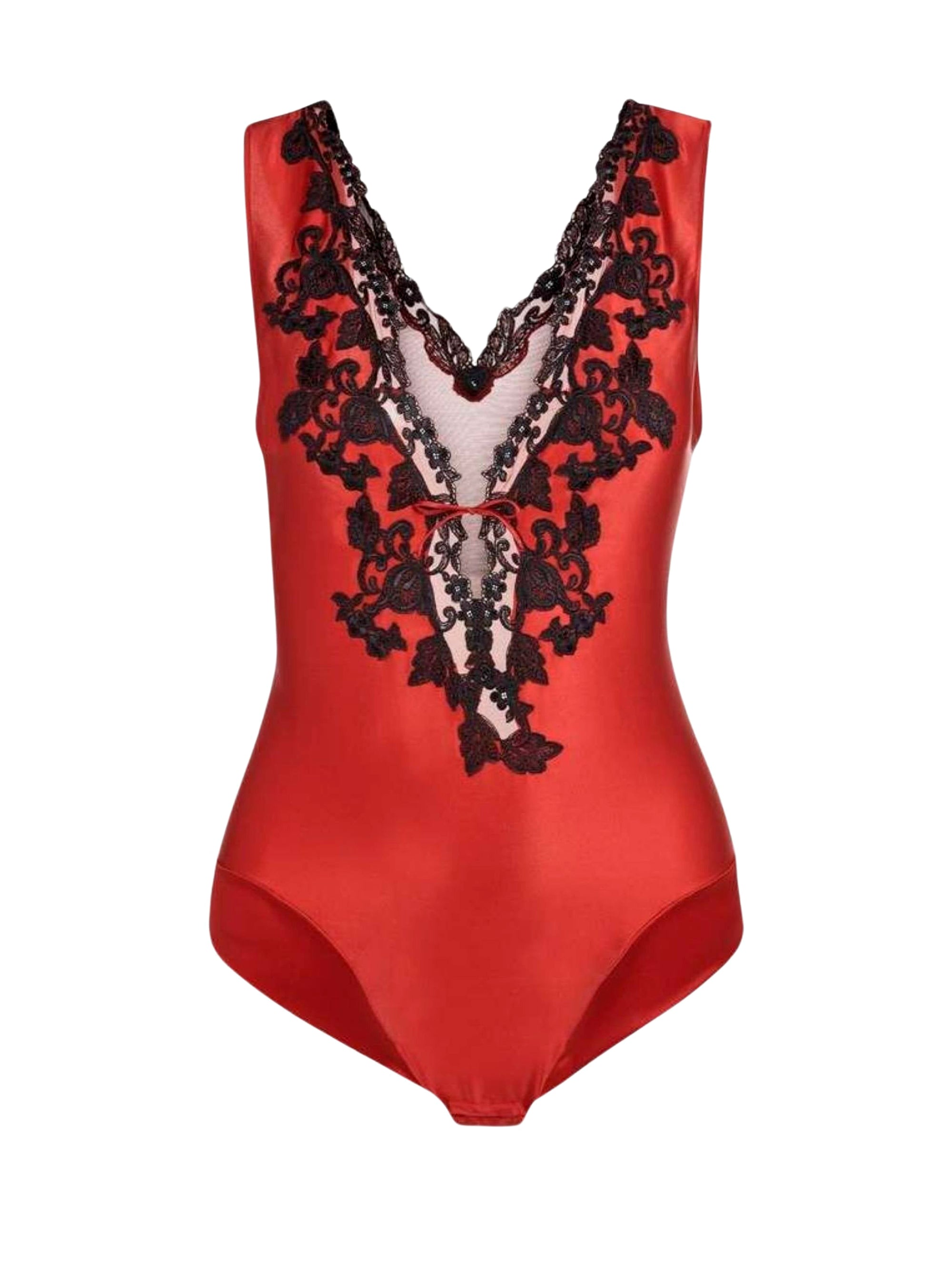 Body Maison en soie - Rosso & Nero