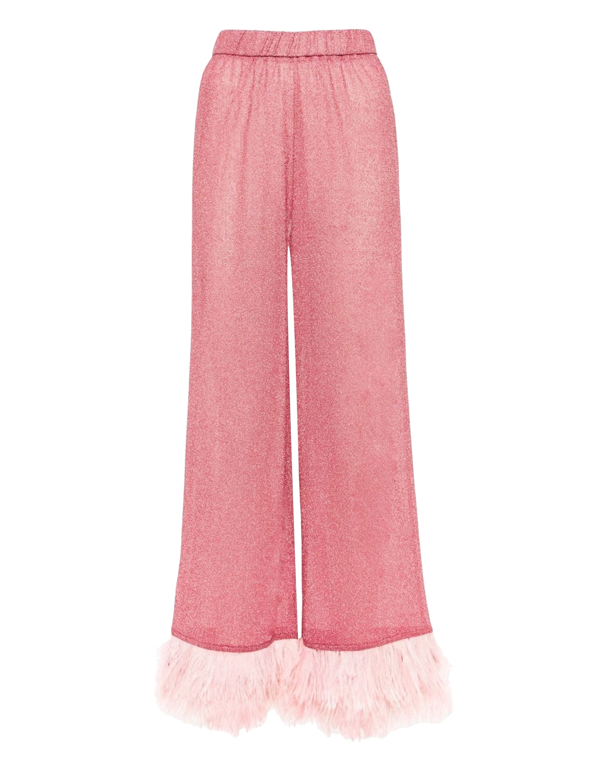 Pantalon à ourlets plumés - Bubble Pink