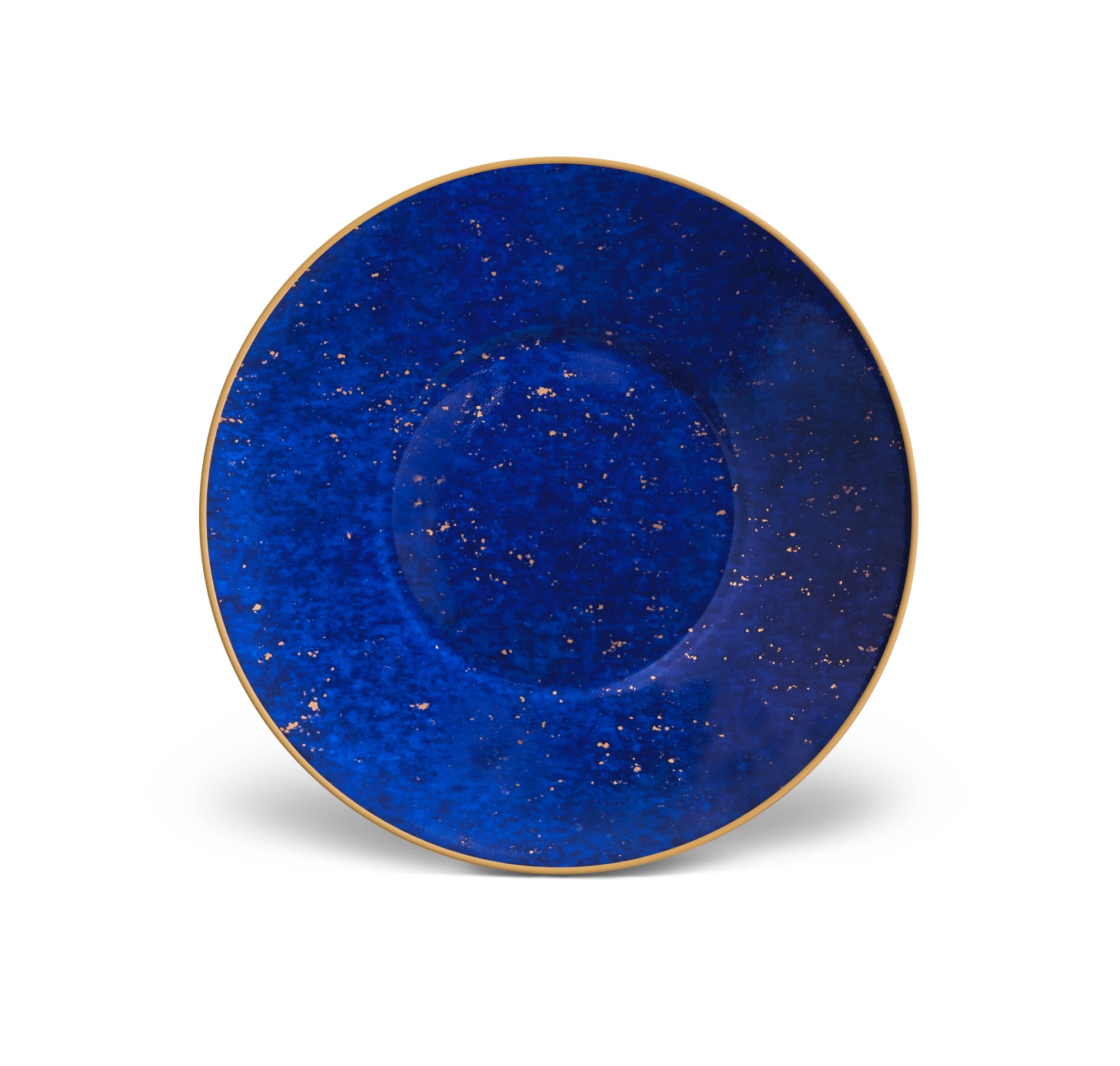 Soucoupe Lapis en porcelaine & or 24K - Bleu