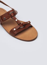 Sandales en cuir - Marron