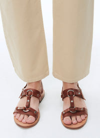 Sandales en cuir - Marron