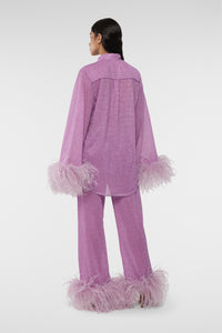 Chemise longue Lumière Plumage - Glicine