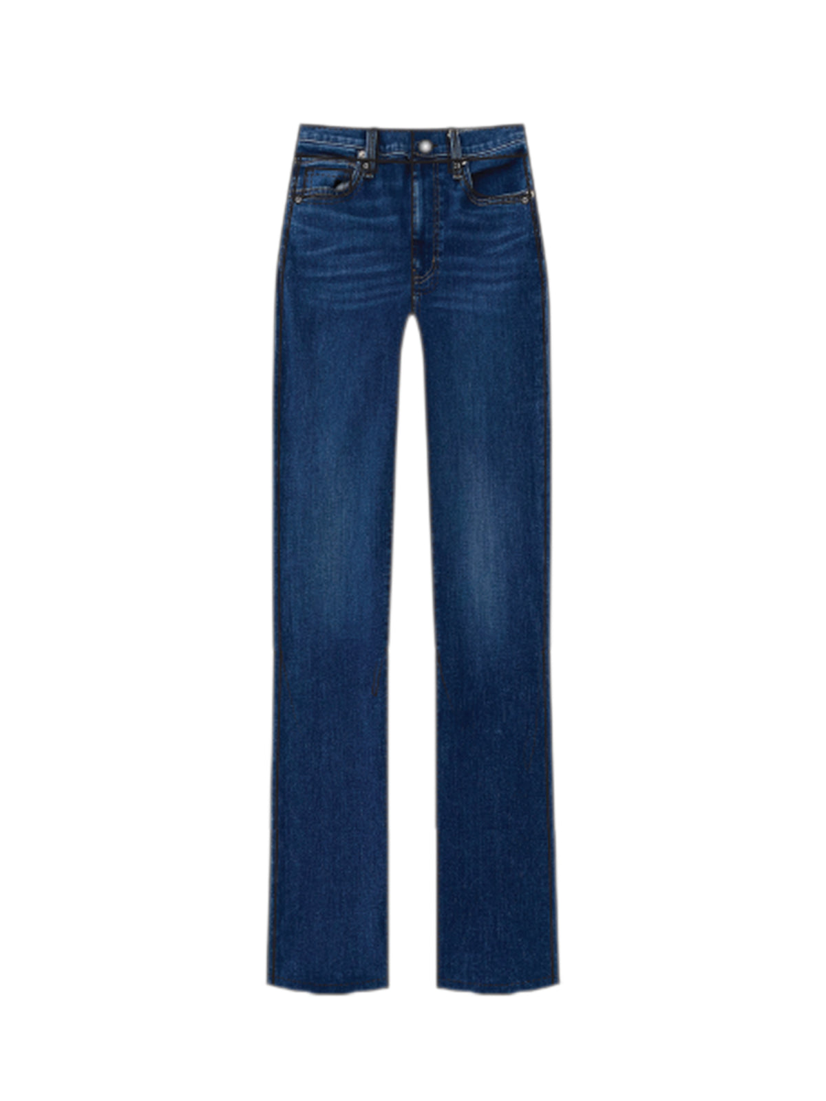 Sleek Straight Long denim trousers - Femma