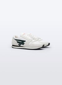 Low leather trainers - White