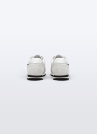 Low leather trainers - White