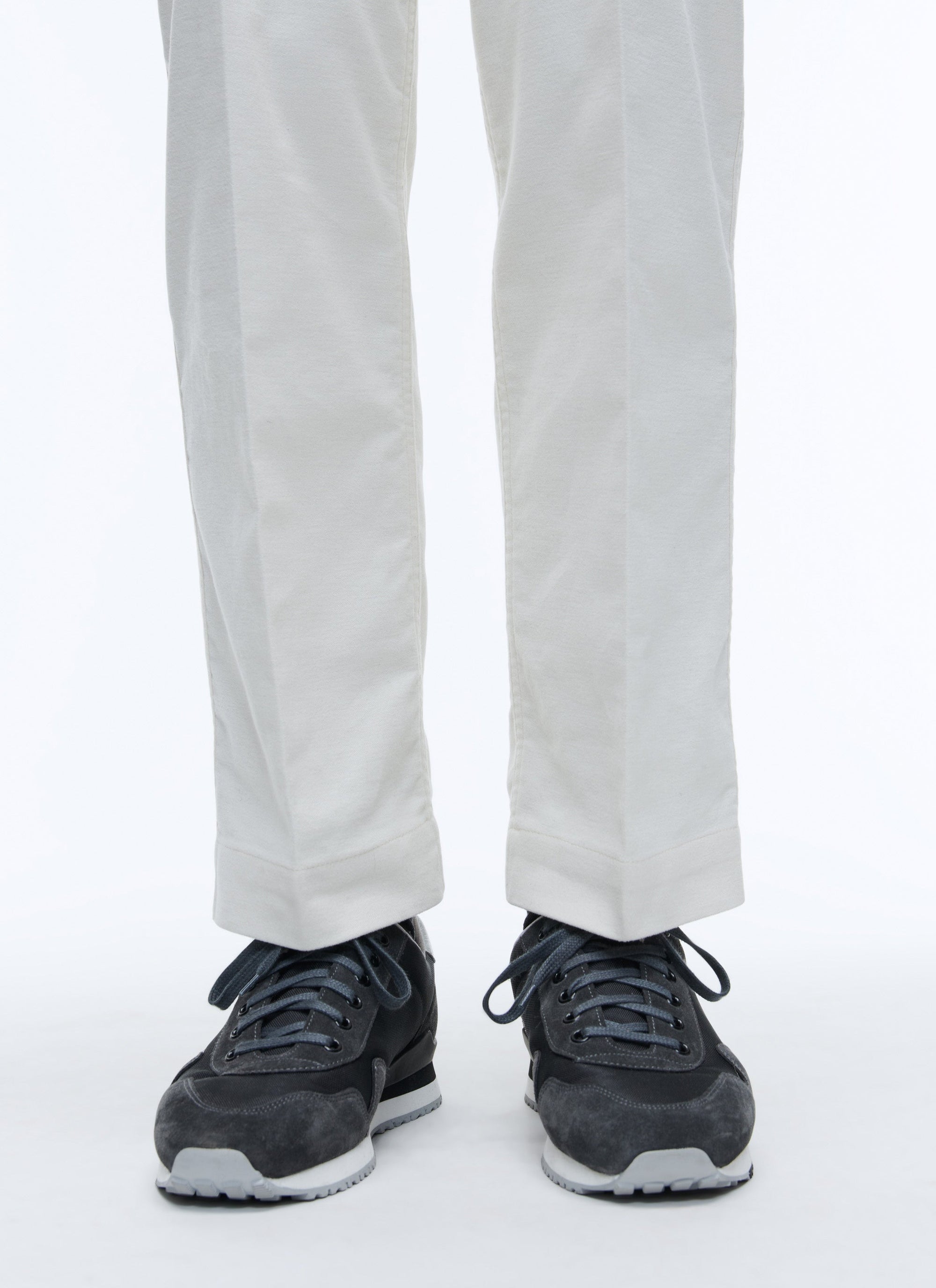 Sneakers en cuir et nylon - Noir