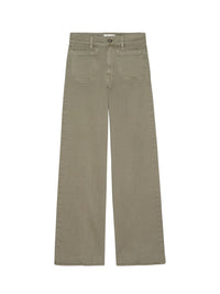 Modernist Pocket Slim Palazzo denim trousers - Thyme