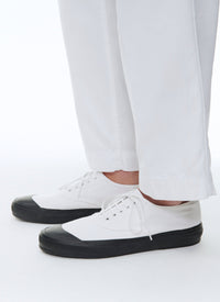 Cotton canvas trainers - White