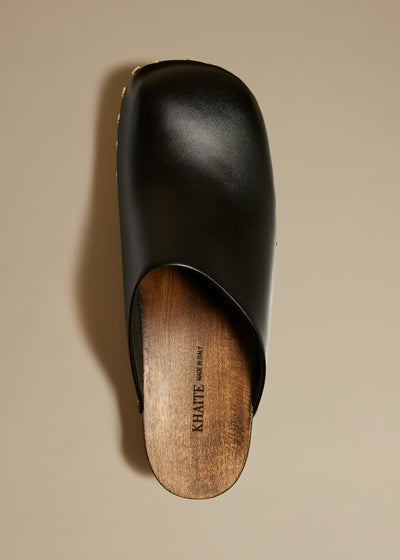 Lucca clog in leather - Black