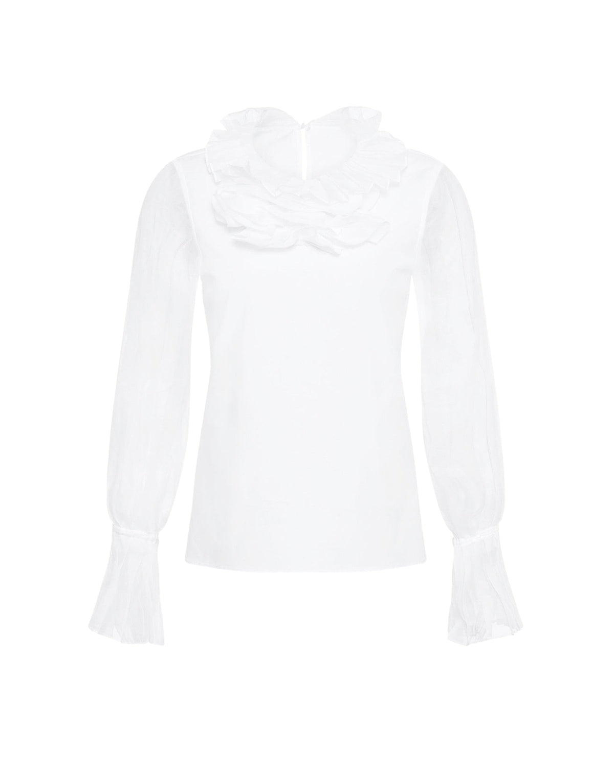 Blouse Lucine à détails sur le col - White