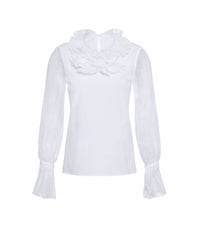 Blouse Lucine à détails sur le col - White