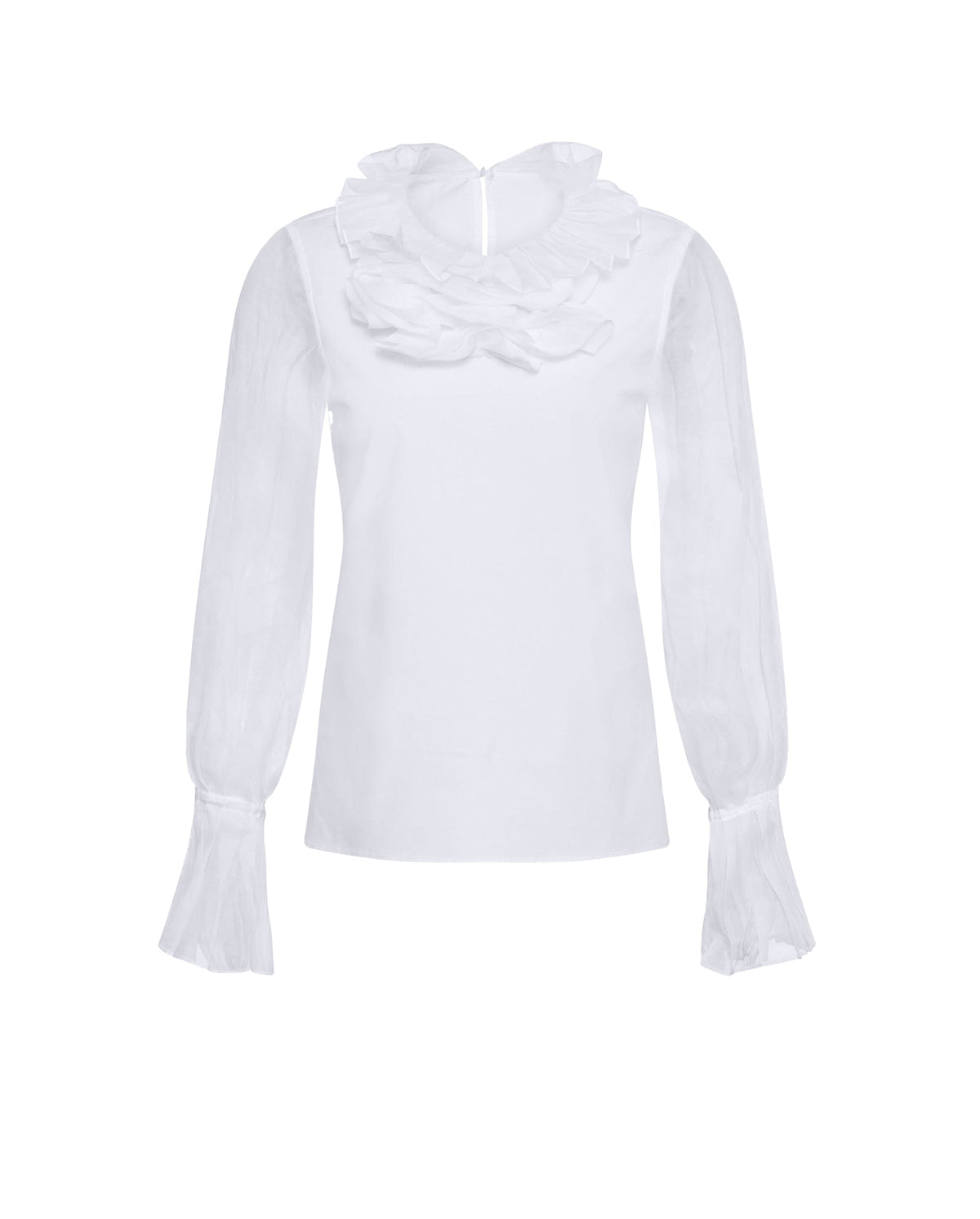 Blouse Lucine à détails sur le col - White