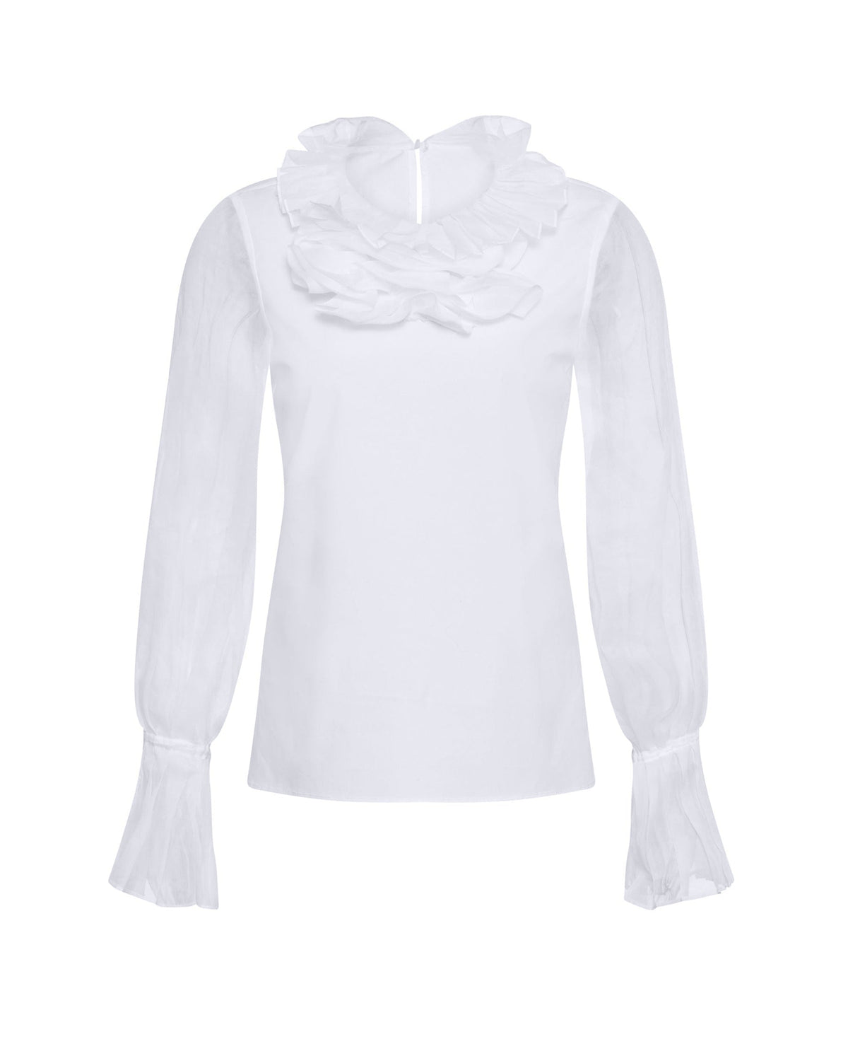 Blouse Lucine à détails sur le col - White