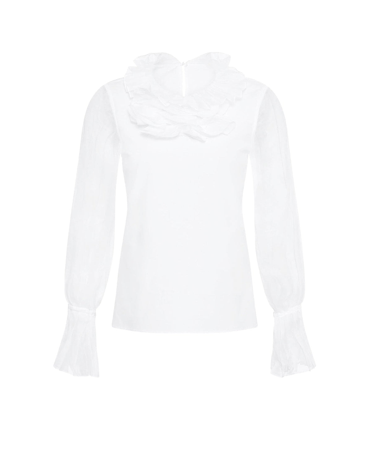 Blouse Lucine à détails sur le col - White