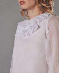 Blouse Lucine à détails sur le col - White