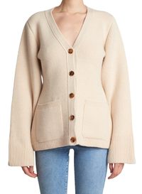 Lucy cardigan in cashmere - Custard