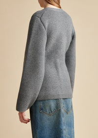 Lucy cardigan in cashmere - Smoke