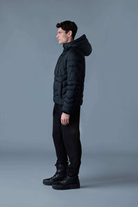 Black Men's Hooded Down Jacket