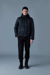 Black Men's Hooded Down Jacket