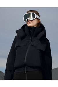 Lumi down-filled hooded ski suit - Black