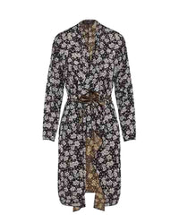 Kimono Luna à manches longues en soie - Safran