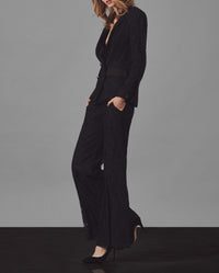 Pantalon large Lunea à dentelle - Black