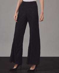 Pantalon large Lunea à dentelle - Black