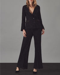 Pantalon large Lunea à dentelle - Black