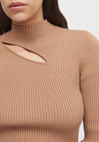 T-shirt Lustard ajouré - Hazelnut