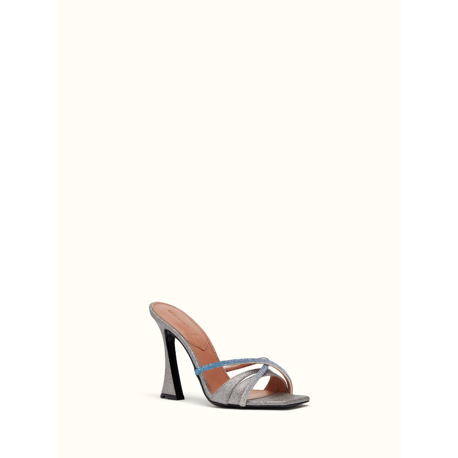Lust 100 leather mules - Cristal éclatant