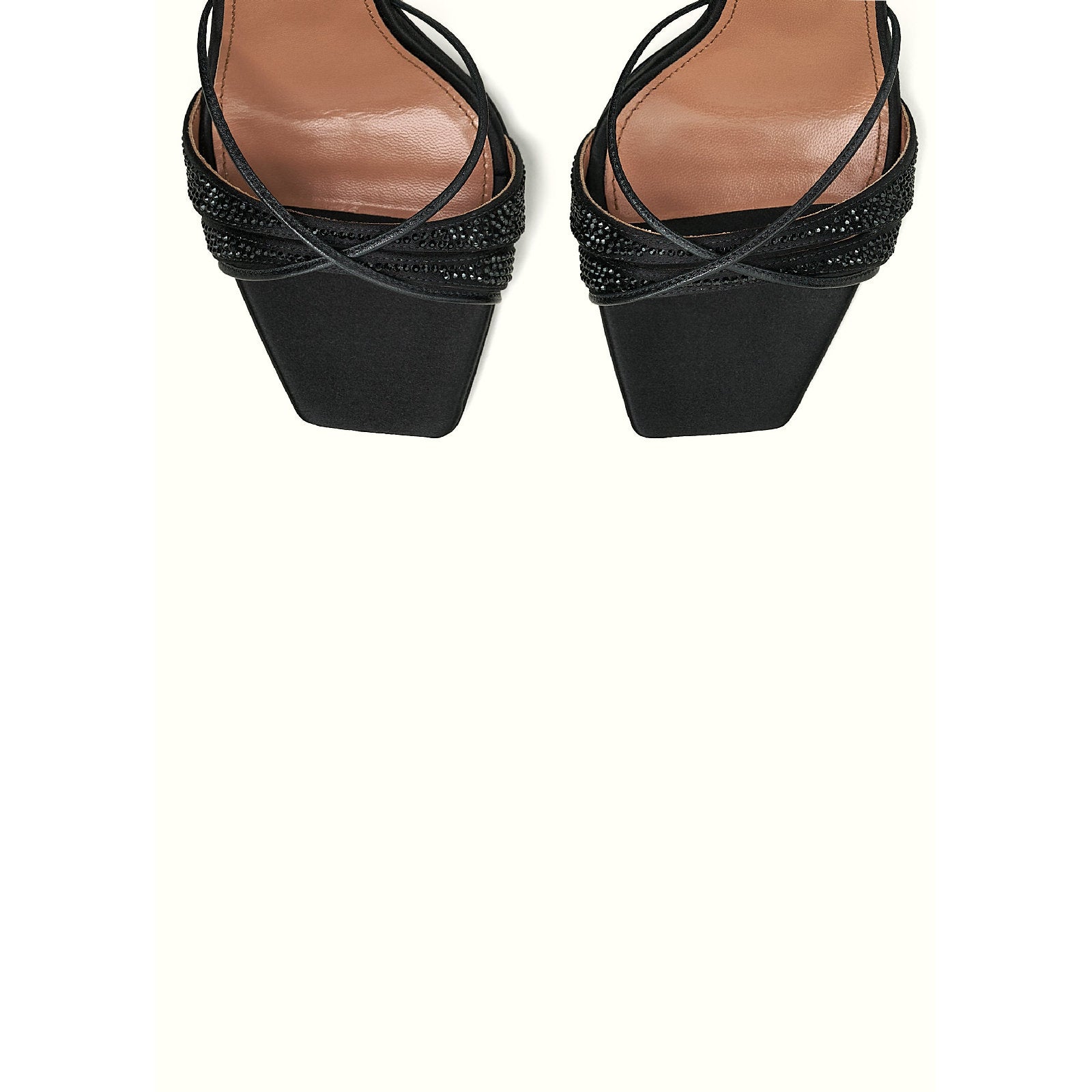 Lust 100 mules - Black satin