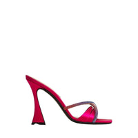 Lust 100 mules - Crystal pink satin