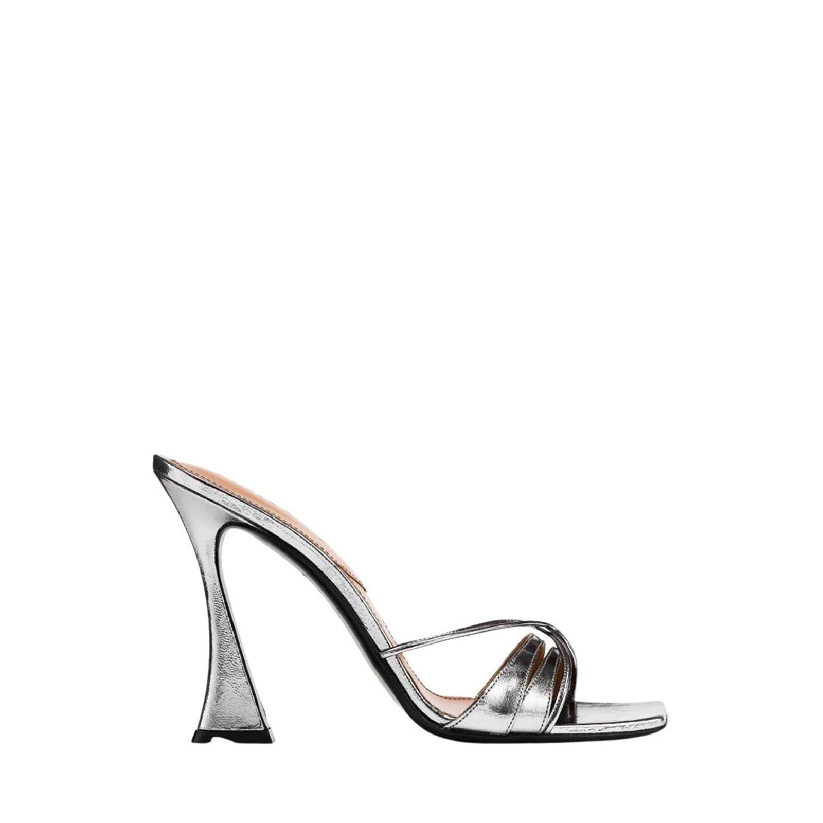 Lust 100 leather mules - Silver