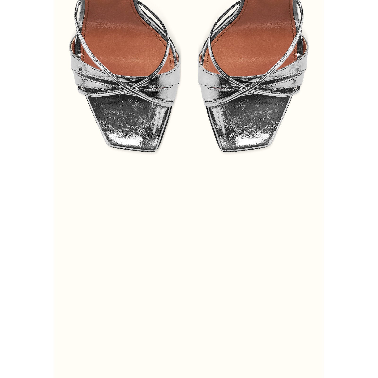 Lust 100 leather mules - Silver
