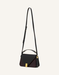 Sac epaule concerto arpege - Noir & bordeaux